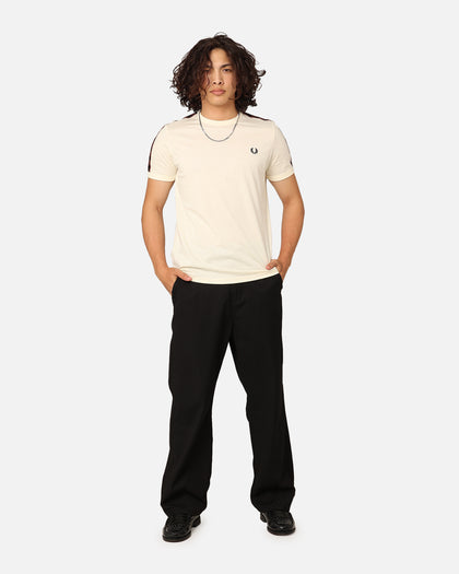 Fred Perry Contrast Tape Ringer T-Shirt Ecru/Whisky Brown