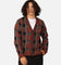 Fred Perry Glitch Tartan Cardigan Whisky Brown