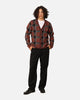 Fred Perry Glitch Tartan Cardigan Whisky Brown