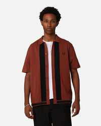 Fred Perry Panel Polo Shirt Whisky Brown