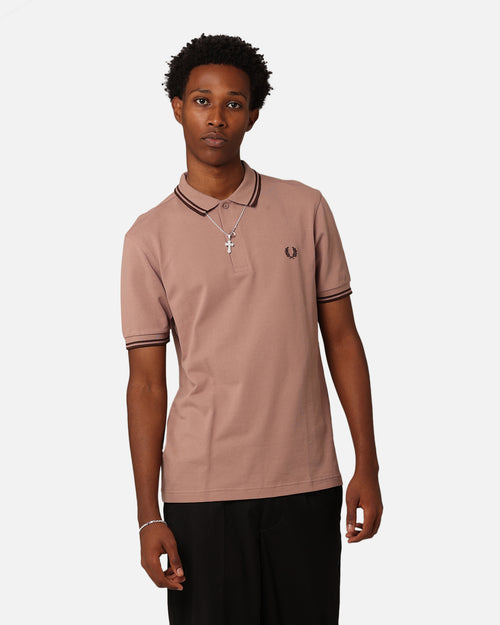Fred Perry Twin Tipped Polo Shirt Dark Pink