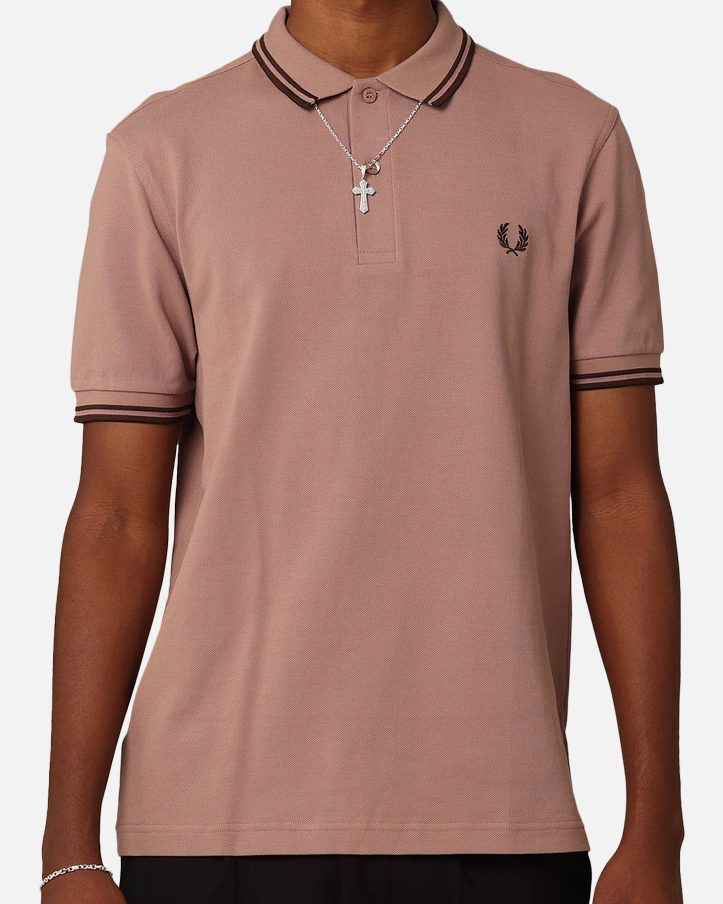 Fred Perry Twin Tipped Polo Shirt Dark Pink | Culture Kings US