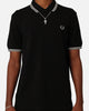 Fred Perry Twin Tipped Polo Shirt Black/Ecru