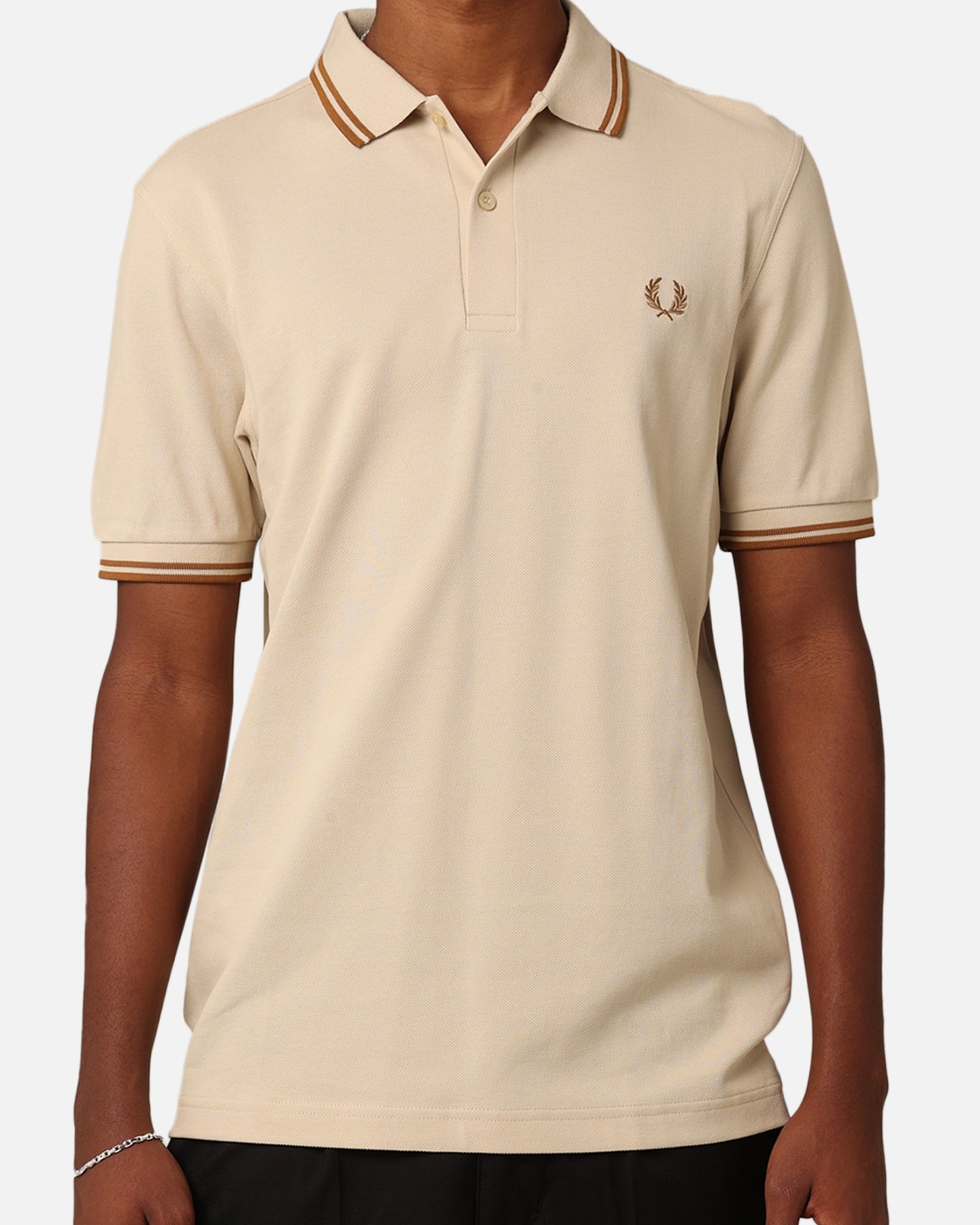 【FRED PERRY】ポロシャツGold＆White Fred Perry Twin Tipped Polo Shirt Oatmeal | Culture Kings US