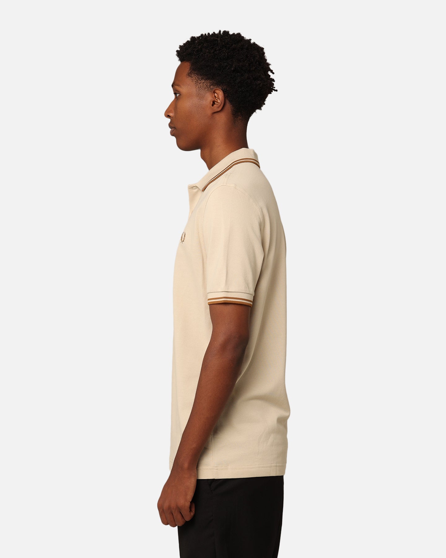 Fred Perry Twin Tipped Polo Shirt Oatmeal | Culture Kings US