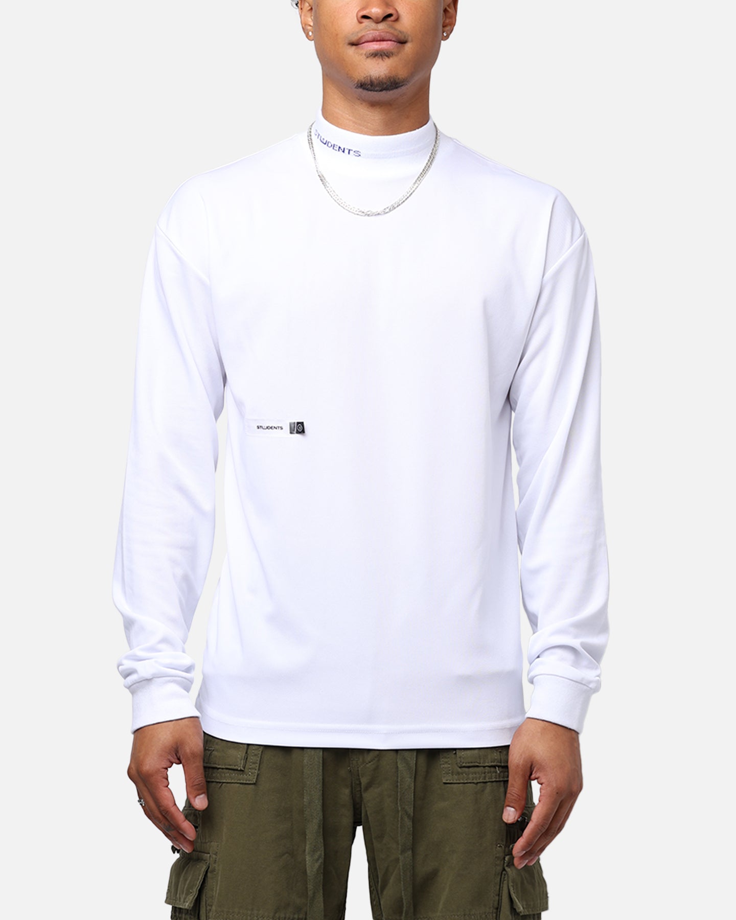 Students Golf Host Long Sleeve Mock Neck T-Shirt White | Culture