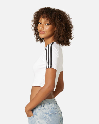 Adidas Women's 3-Stripes Baby T-Shirt White