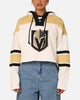 47 Brand Women's Vegas Golden Knights Cropped Lacer Hoodie White Wash