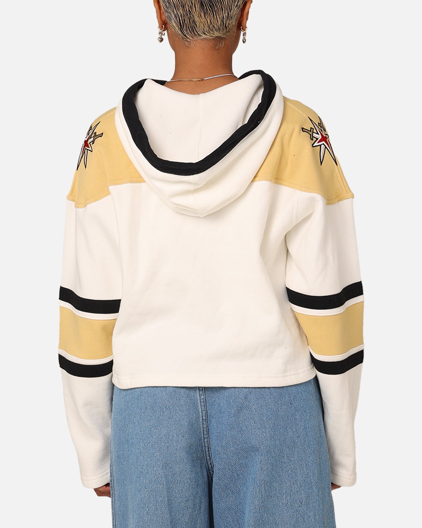 47 Brand Women's Vegas Golden Knights Cropped Lacer Hoodie White