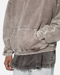 MNML Washed Acid Hoodie Brown