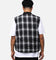 X-Large Ombre Plaid Reversible Vest Black