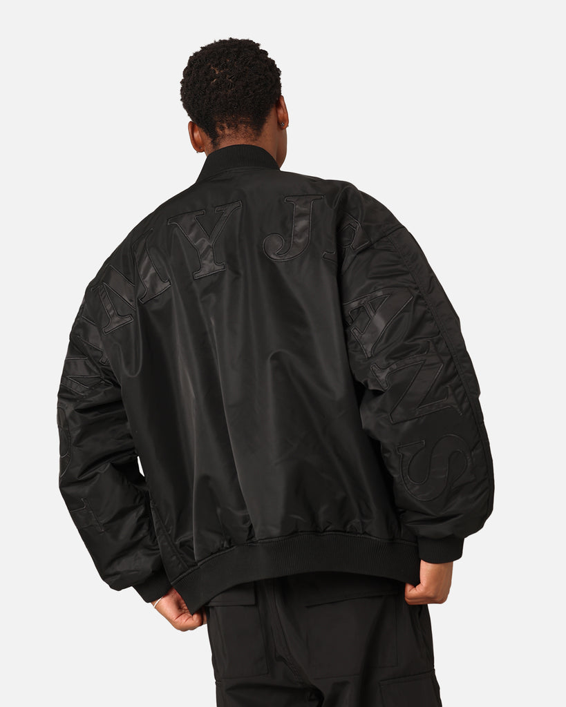 Tommy Jeans Oversized Tonal Appliqué Bomber Jacket Black | Culture