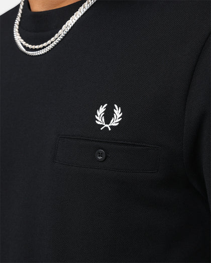 Fred Perry Pocket Detail Piqué T-Shirt Black