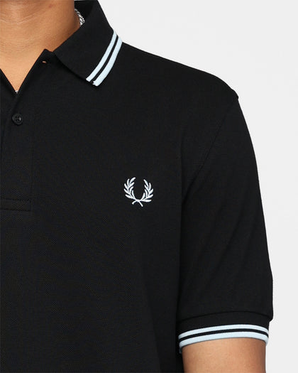 Fred Perry Twin Tipped Polo Shirt Black/Light Ice