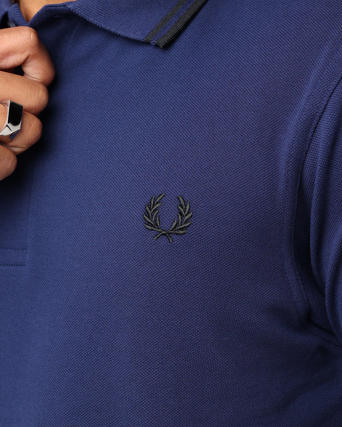 Fred Perry Twin Tipped Polo Shirt French Navy/Black | Culture Kings US