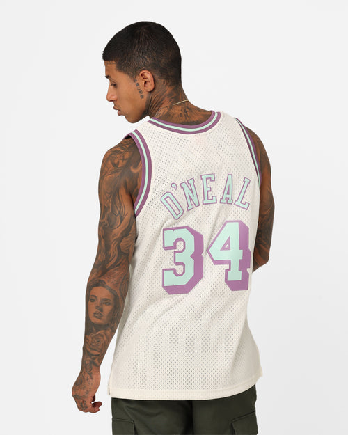 Mitchell & Ness Los Angeles Lakers Shaquille O'Neal Pastel Swingman Jersey Off White