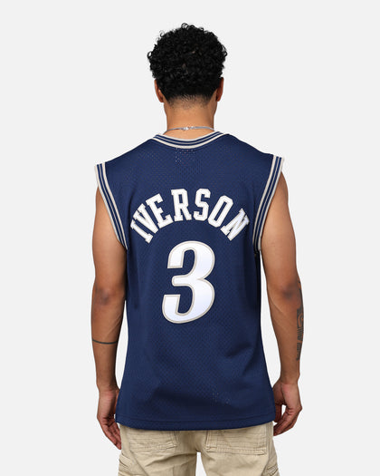 Mitchell & Ness Philadelphia 76ers Allen Iverson 2000-01 College Twist Swing Jersey Navy/White
