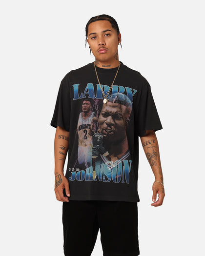 Mitchell & Ness Charlotte Hornets Larry Johnson Player & Stats T-Shirt Black