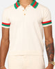 XXIII Damien Knit Polo Shirt Off White/Multi