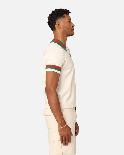XXIII Damien Knit Polo Shirt Off White/Multi