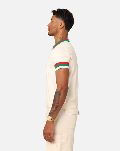 XXIII Damien Knit Polo Shirt Off White/Multi