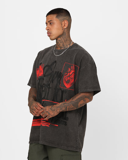 Rats Get Fat Love Myself Vintage T-Shirt Black Wash