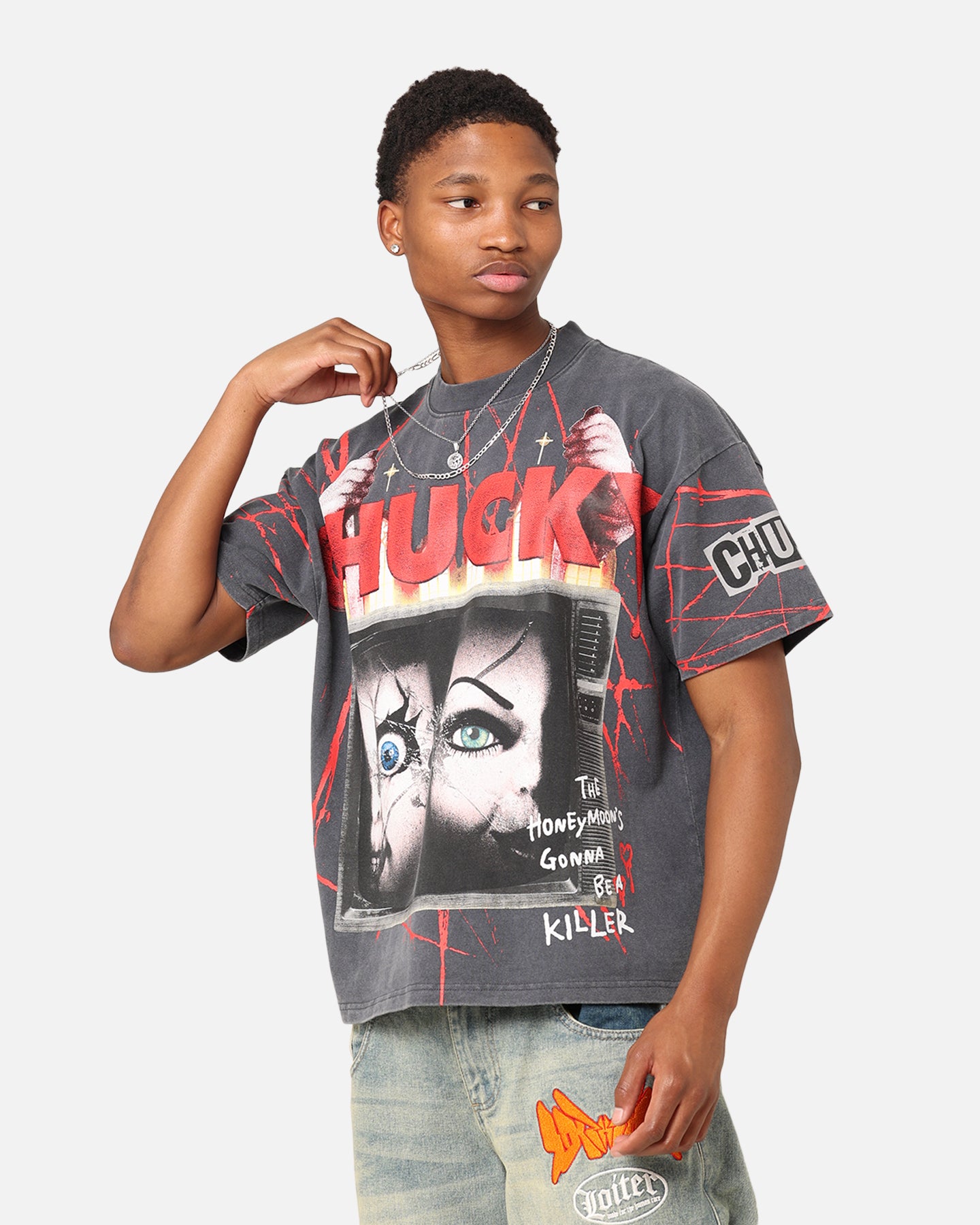 American Thrift X Chucky Colossal T-Shirt Black Wash | Culture