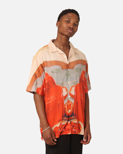 Market Entertaining Short Sleeve Button Up Shirt Multi