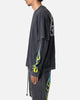 MNML Flame Double Layer Long Sleeve T-Shirt Black