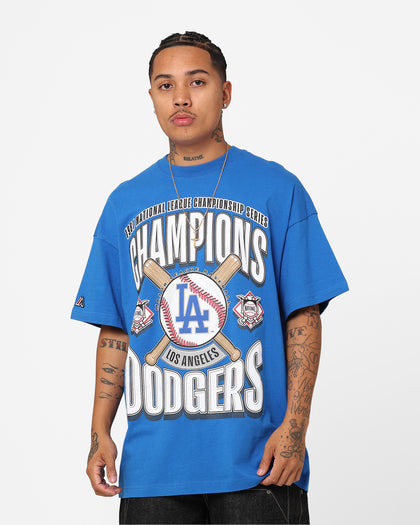 Majestic Athletic Los Angeles Dodgers League Champs Boxy Oversized T-Shirt Princess Blue