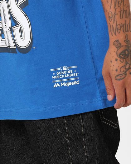 Majestic Athletic Los Angeles Dodgers League Champs Boxy Oversized T-Shirt Princess Blue