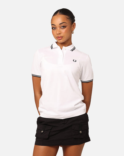 Fred Perry Women's The Twin Tipped Polo Shirt White/Black