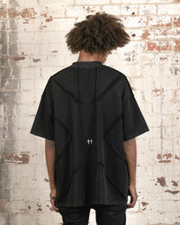 Saint Morta Deconstructed PSI Boxy Vintage T-Shirt Vintage Black