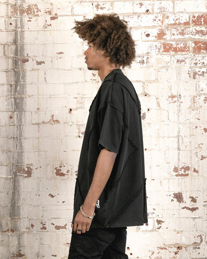 Saint Morta Deconstructed PSI Boxy Vintage T-Shirt Vintage Black