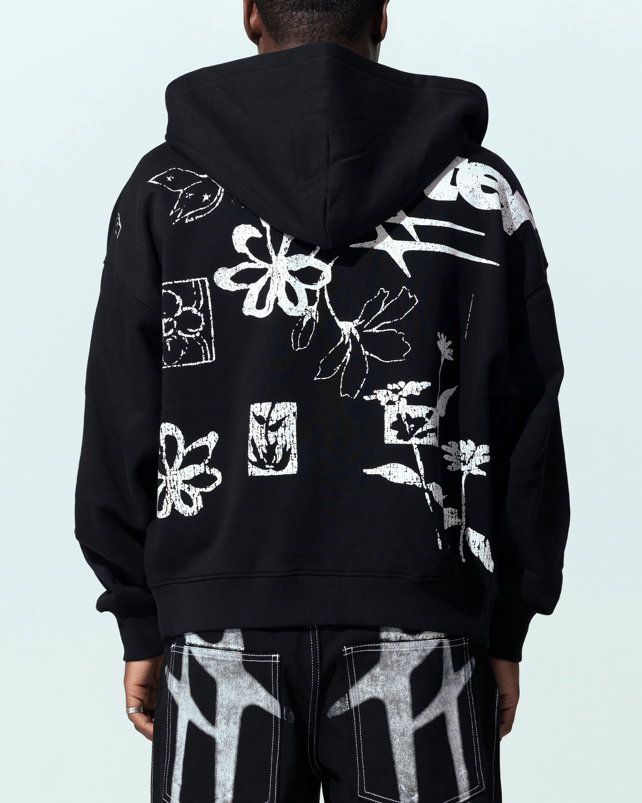Loiter Flower Bed Zip Hoodie Black | Culture Kings US