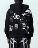 Loiter Flower Bed Zip Hoodie Black