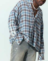 Loiter Kimono Flannel Blue