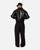 Loiter Atmosphere PU Leather Bomber Jacket Black