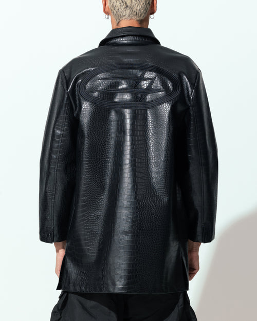 Loiter Atmosphere Trench Coat Black