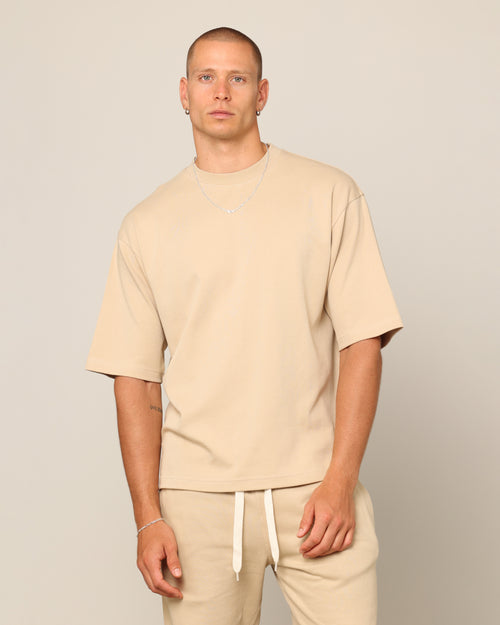 Carré Blanc Boxy T-Shirt Stone
