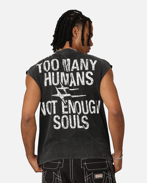 Loiter Soulless Oversized Muscle T-Shirt Vintage Black