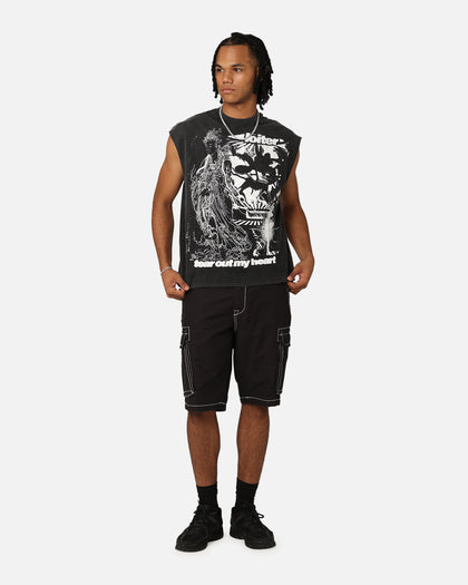 Loiter Soulless Oversized Muscle T-Shirt Vintage Black