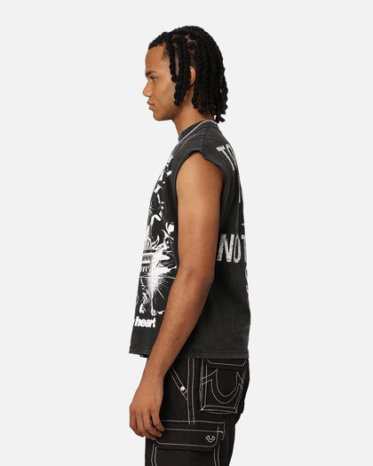 Loiter Soulless Oversized Muscle T-Shirt Vintage Black