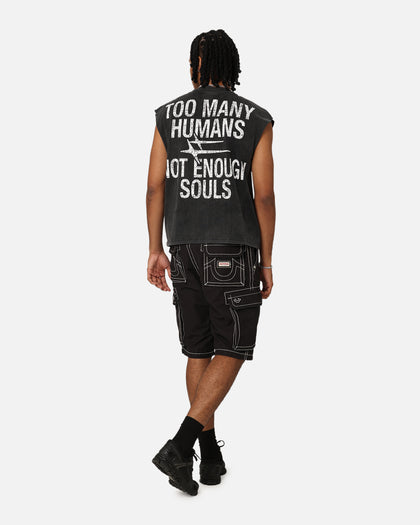 Loiter Soulless Oversized Muscle T-Shirt Vintage Black