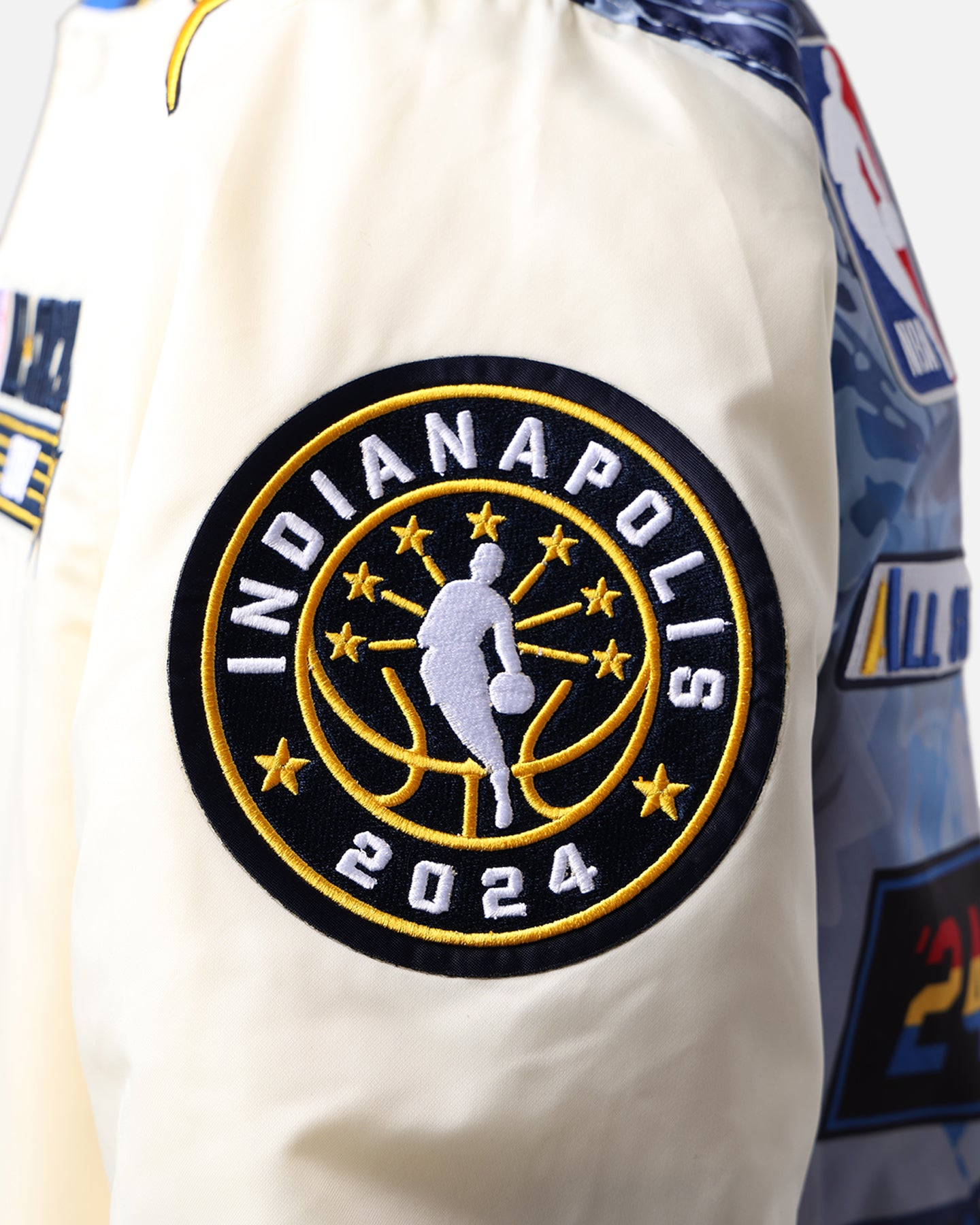 Pro Standard NBA All Star Game 2024 Satin Jacket Eggshell/Midnight
