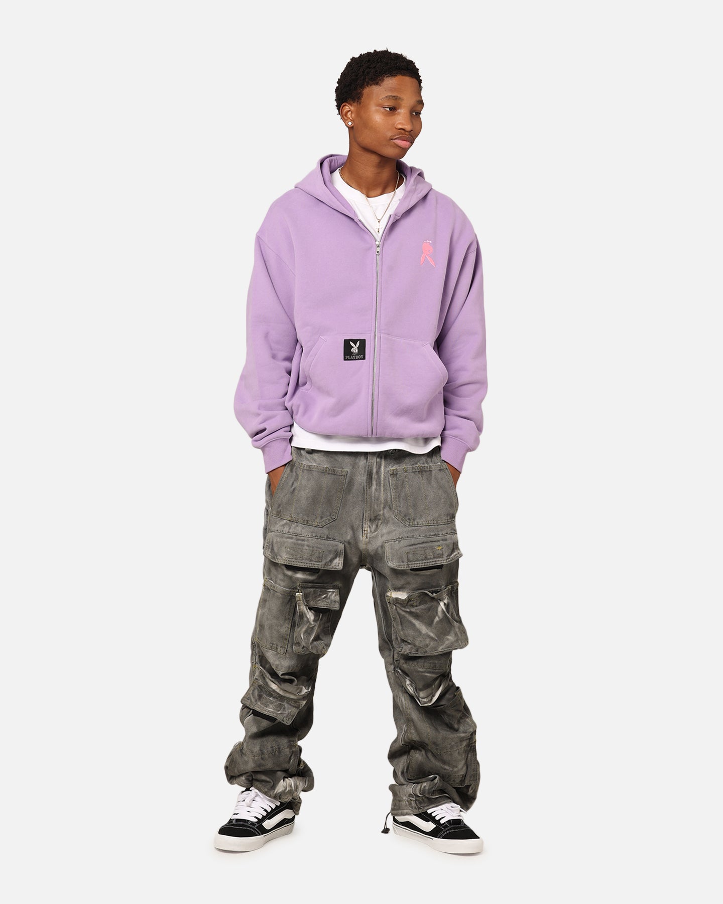 Playboy By Culture Kings Roughboy Full Zip Hoodie Purple | Culture