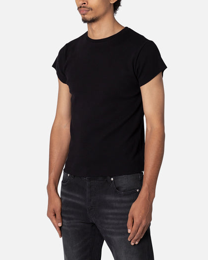 MNML Fitted Rib T-Shirt Black