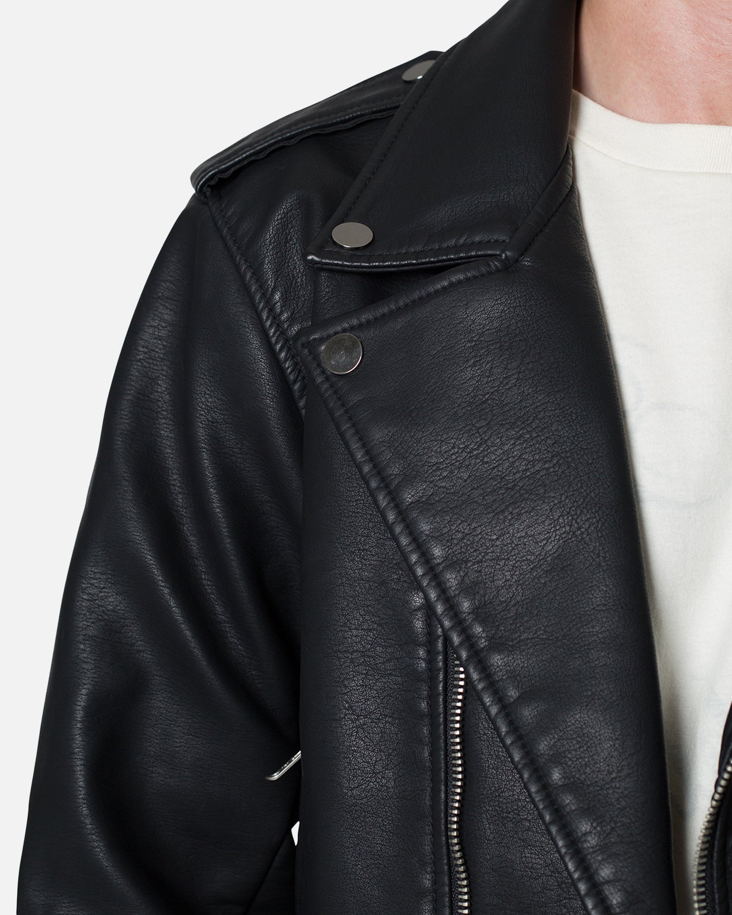 MNML Leather Moto Jacket Black | Culture Kings US