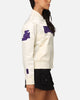 Pro Standard Women's Los Angeles Lakers Triple Tonal Satin Jacket Eggshell