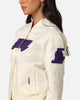 Pro Standard Women's Los Angeles Lakers Triple Tonal Satin Jacket Eggshell